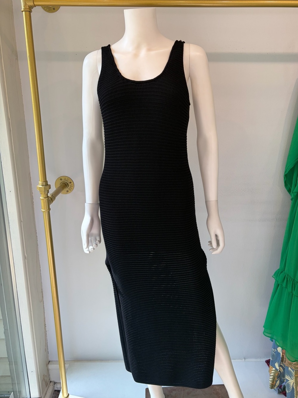Frame Classic Black Knit Tank Dress - Sleek Scoop Neck